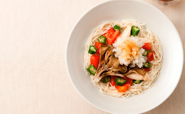 雪国まいたけ極のぶっかけおろしそうめん