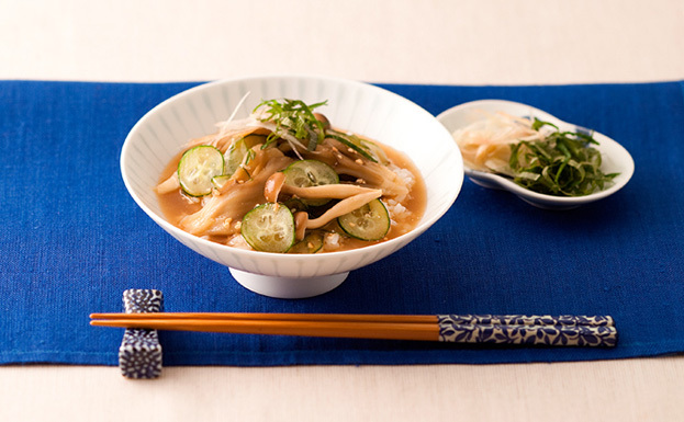 雪国きのこと香味野菜のサッパリ冷や汁