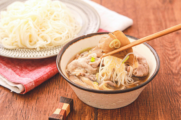 まいたけのうま塩だれそうめん