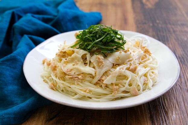 白まいたけのさっぱり素麺