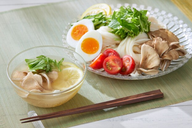 まいたけの糀レモンつけそうめん