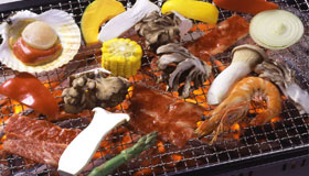 Thịt nướng BBQ với nấm Maitake và nấm Eringi (Nấm bào ngư Nhật)