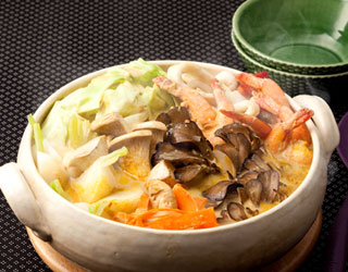 雪国きのことシーフードのクリーミーカレー鍋